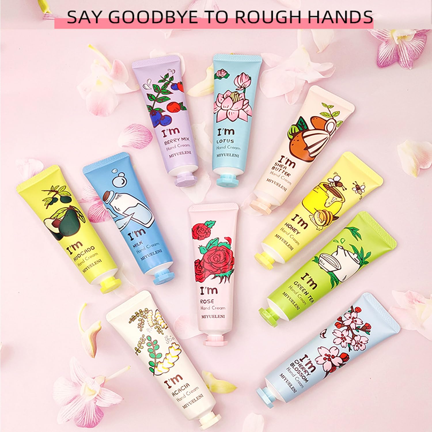 Firstfly rose hand cream, silky hydration, non-greasy feel.