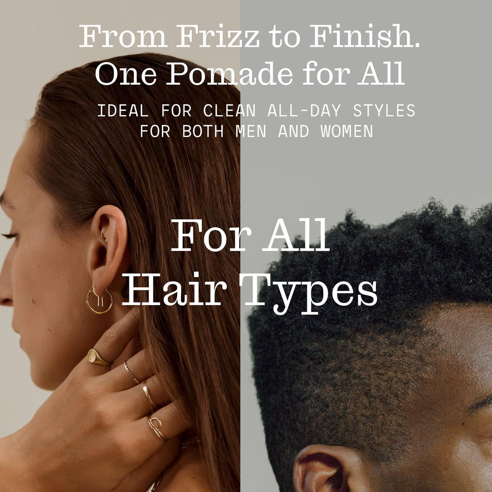 Styled look featuring low shine finish using Firsthand pomade.