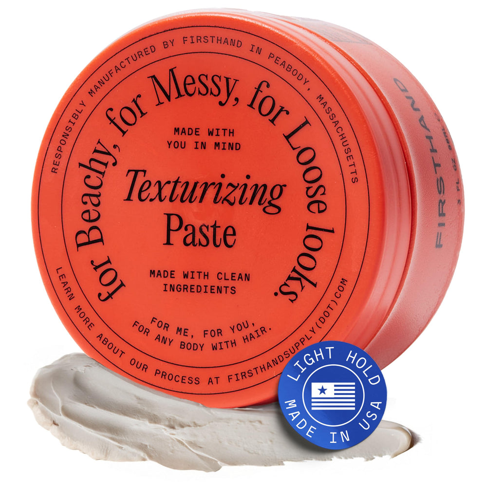 Firsthand Supply texturizing paste bottle highlights natural finish and easy hold.