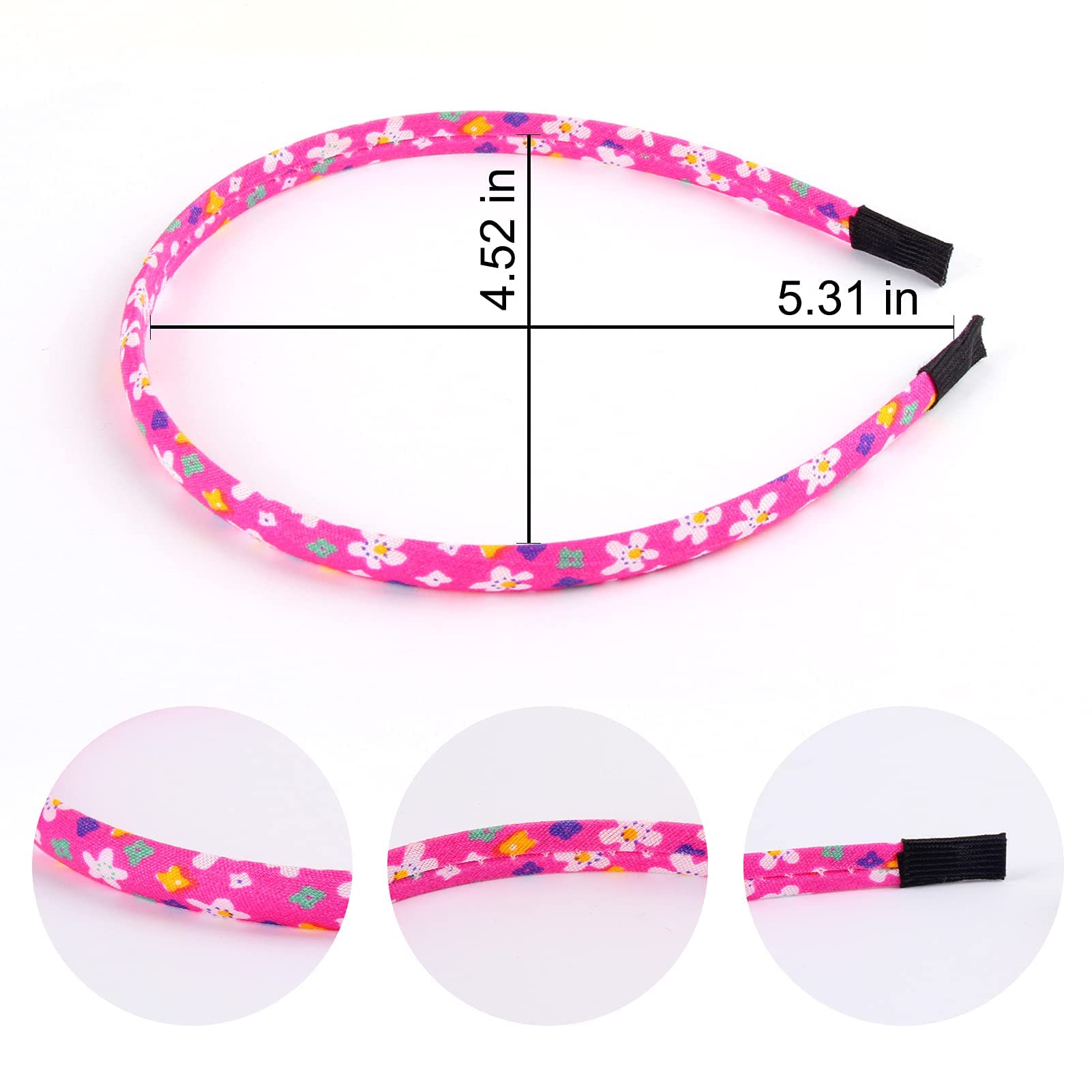 Fishdown headbands floral pattern enhances cute outfits with easy matching