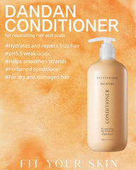 DAN DAN conditioner applied to mid-lengths aids detangling with light feel.