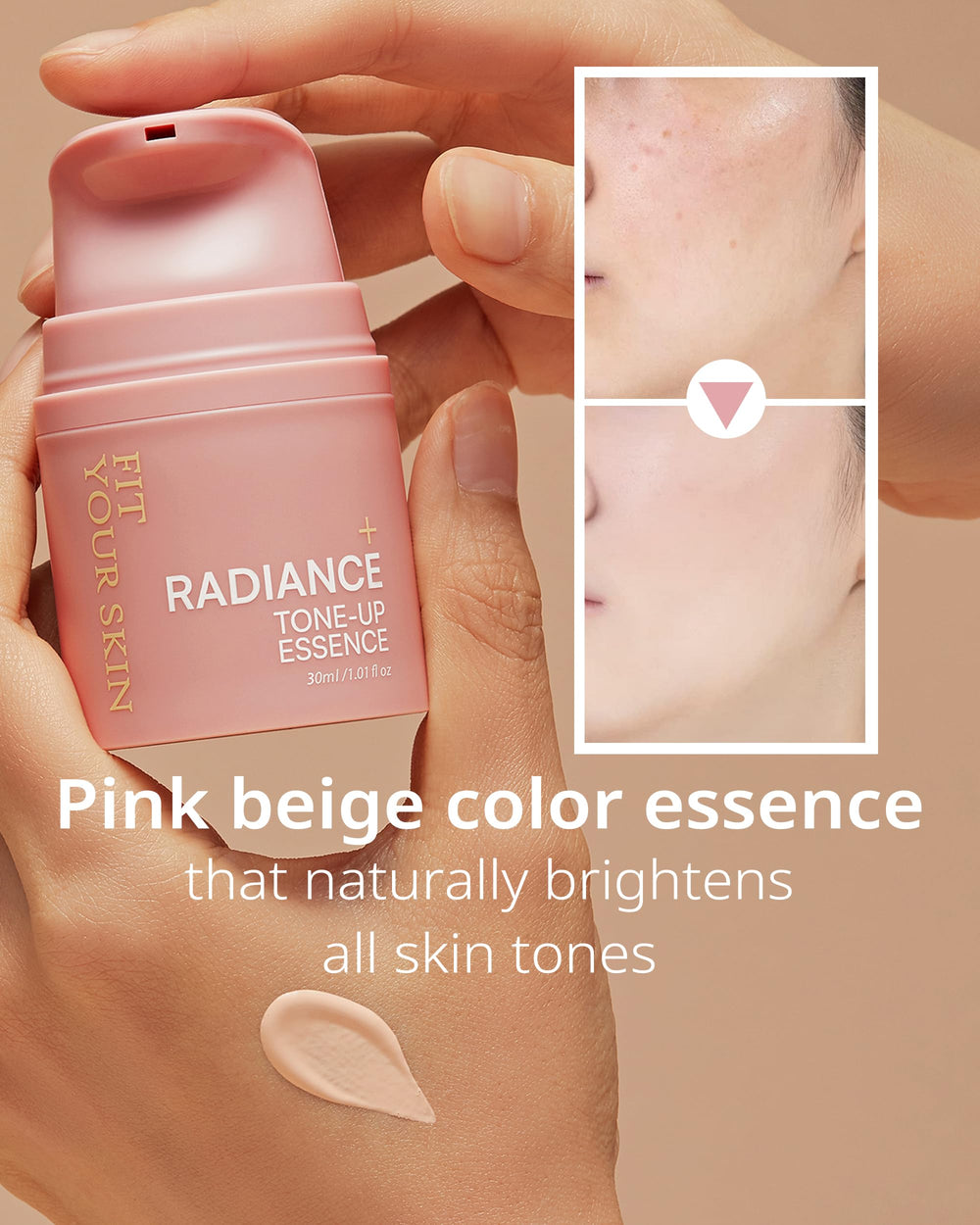 FIT YOUR SKIN Radiance Tone-Up Essence ceramide locks in moisture for healthier-looking skin