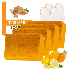 FITactic Lemon Turmeric Kojic Soap bar creates a rich lather for face and body care.