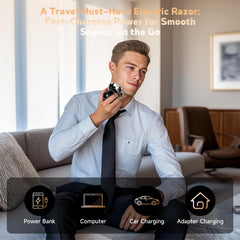 FITECHZY shaver with digital display and Type-C charging for quick power checks