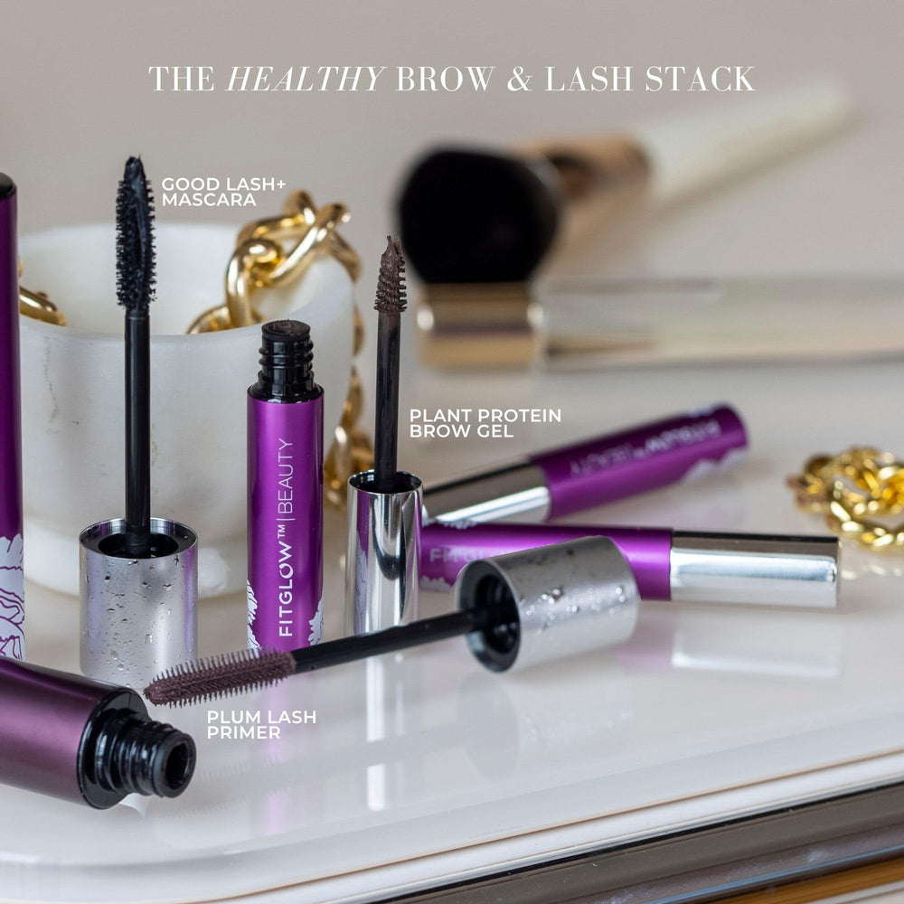 FITGLOW Brow Gel close-up on defined, healthy-looking brows.