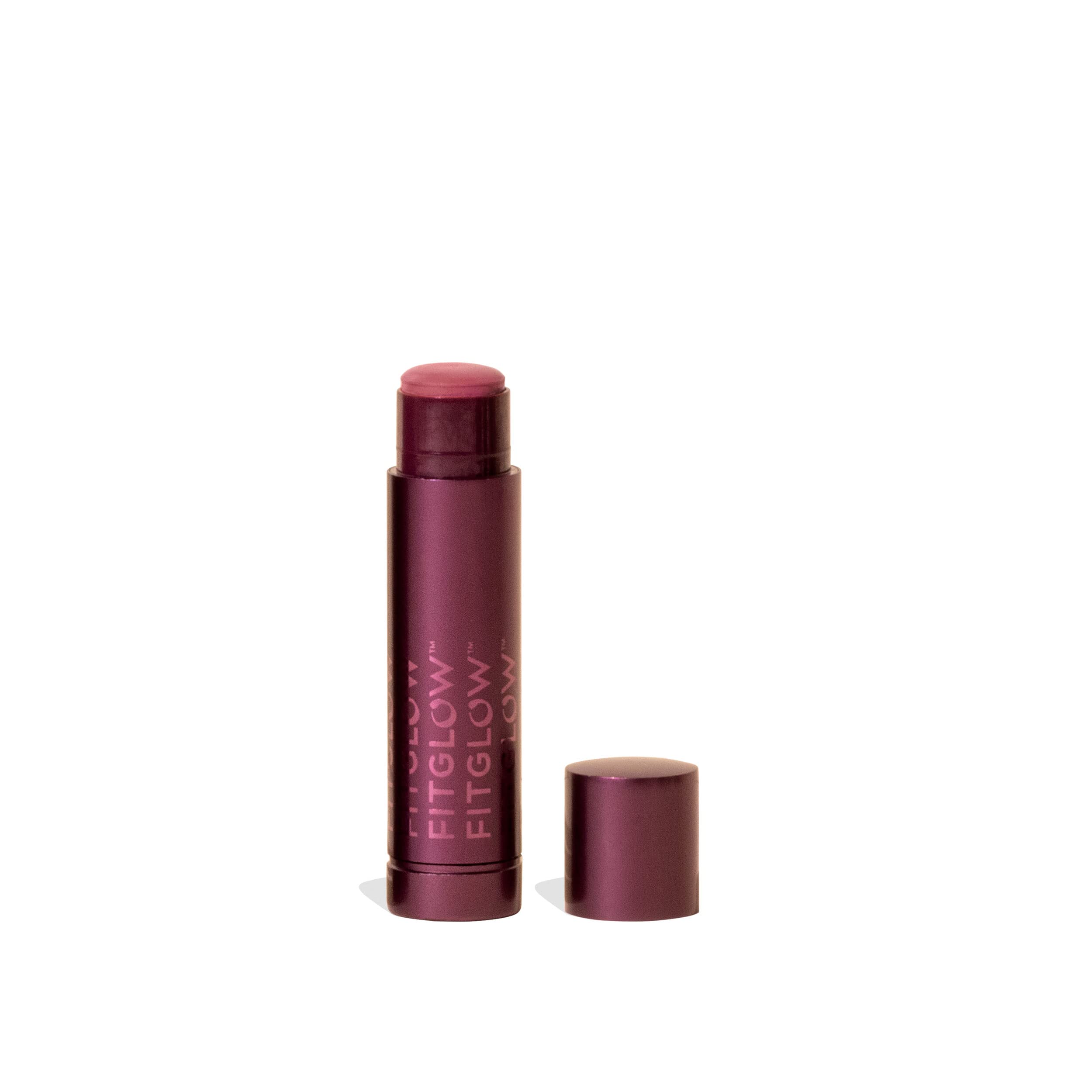 Fitglow Cloud Collagen Lipstick Cheek Balm application shows versatile lip and cheek use with buildable color