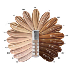 Fitglow Conceal+ packaging highlights vegan, clean beauty commitment and product integrity.