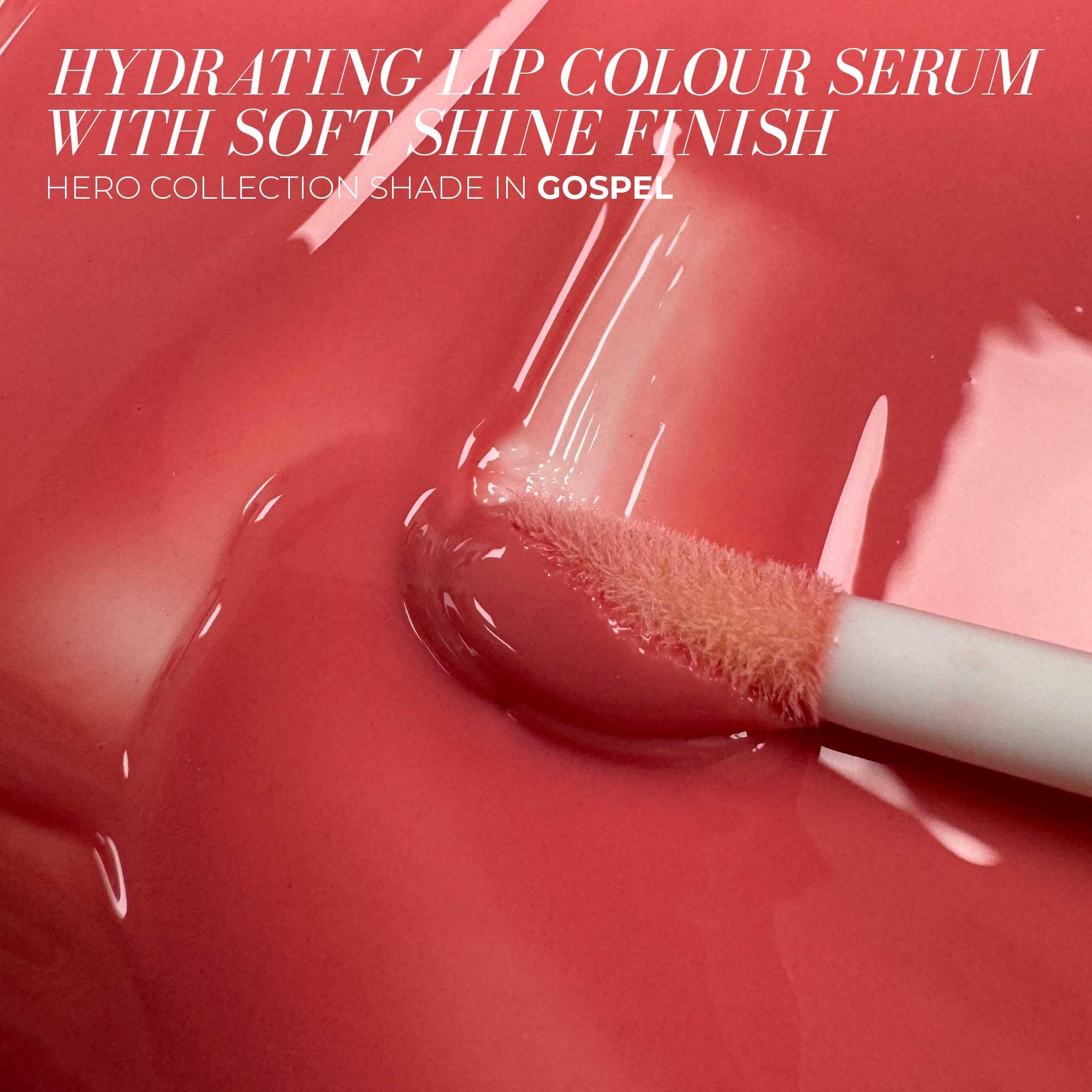 FITGLOW Lip Color Serum application glide demonstrates smooth, easy lip coverage.