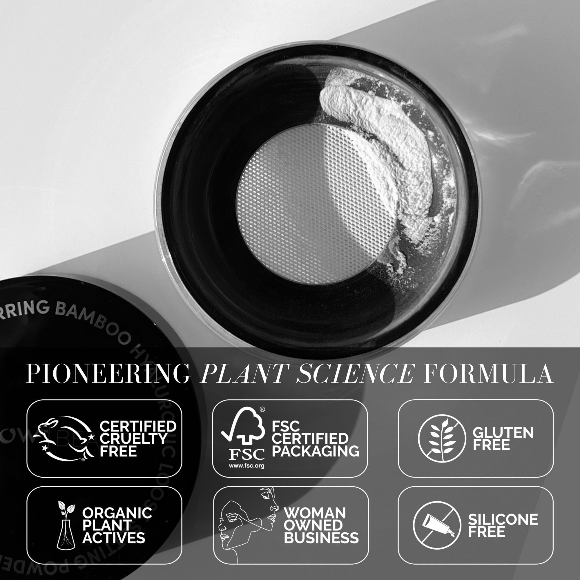 Fitglow setting powder pore-blurring finish smooths texture for camera-ready skin