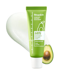 fitneskin Hydrating Face Moisturizer with avocado extract on bottle for deep moisture throughout day