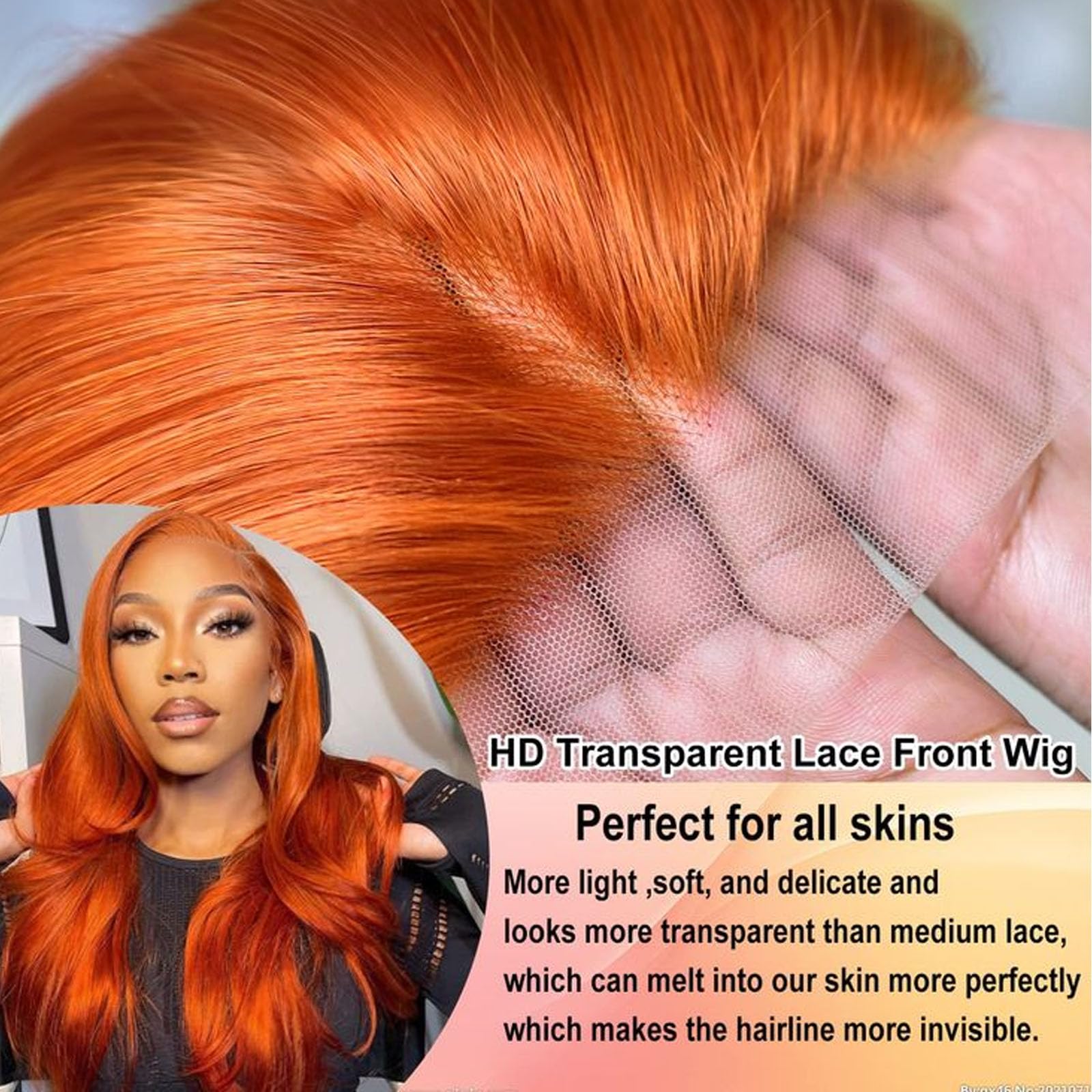 Fiumer HD transparent lace close-up highlighting undetectable lace blend.