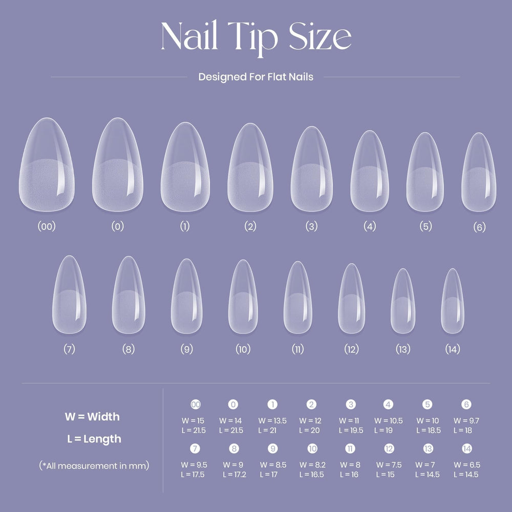 Five Angeles Tipex semi-matte tips provide refined appearance with less shaping