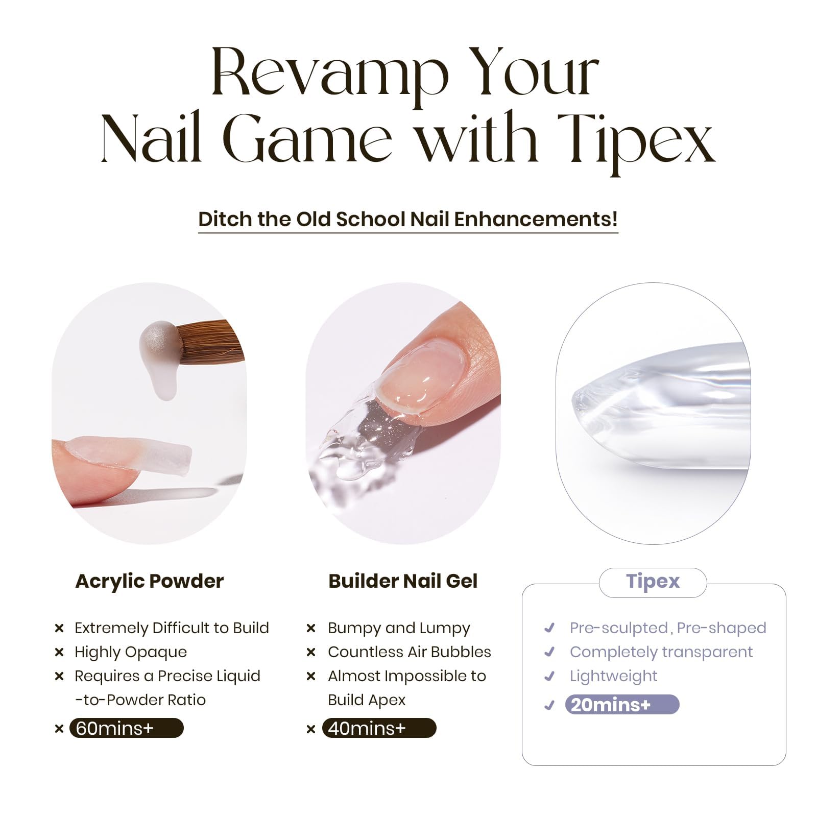 Five Angeles Tipex UV cure glue bonds nails securely for lasting wear