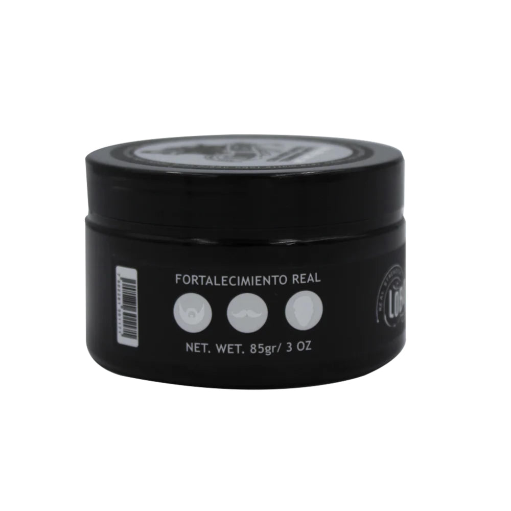 Five Brothers Lobo Negro Hair Wax provides a clean matte finish for natural texture.
