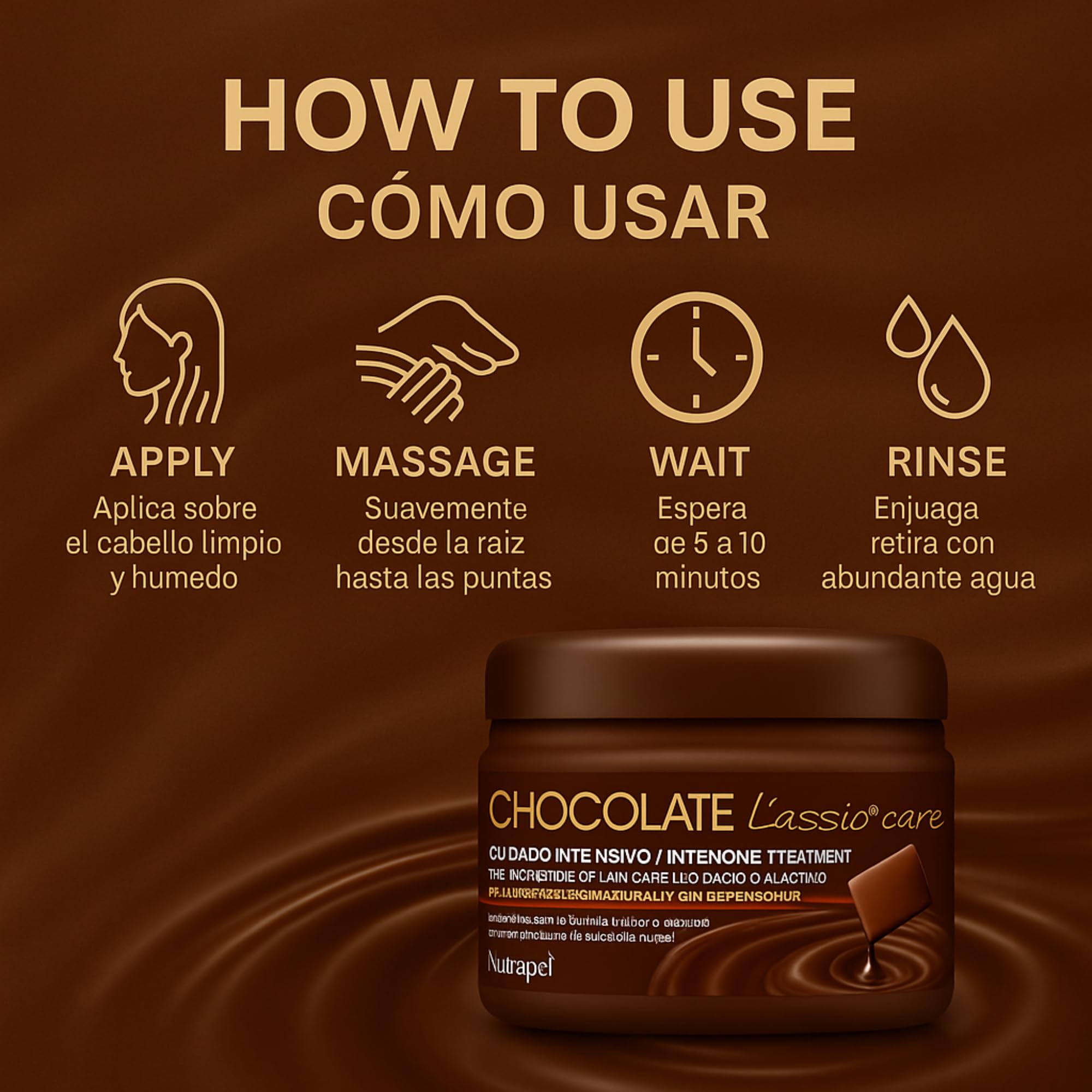 Post-keratin maintenance with Nutrapel L’assio Care to extend smoothing results.
