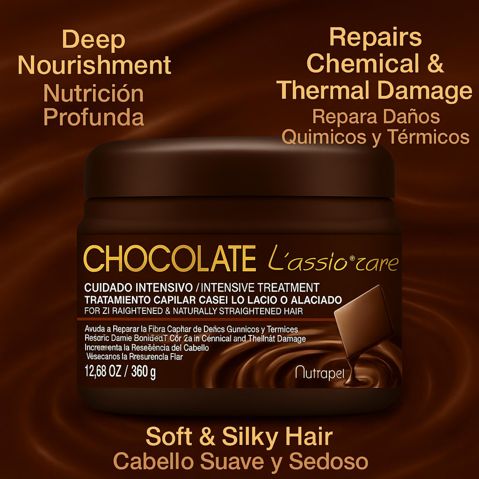 Nutrapel L’assio Care texture close-up showing creamy hydration.