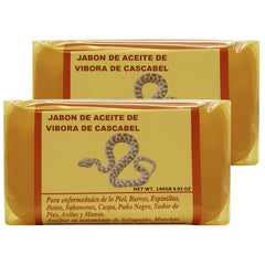 Five Brothers Rattlesnake Oil Soap bar close-up showing natural ingredients for blemish control.