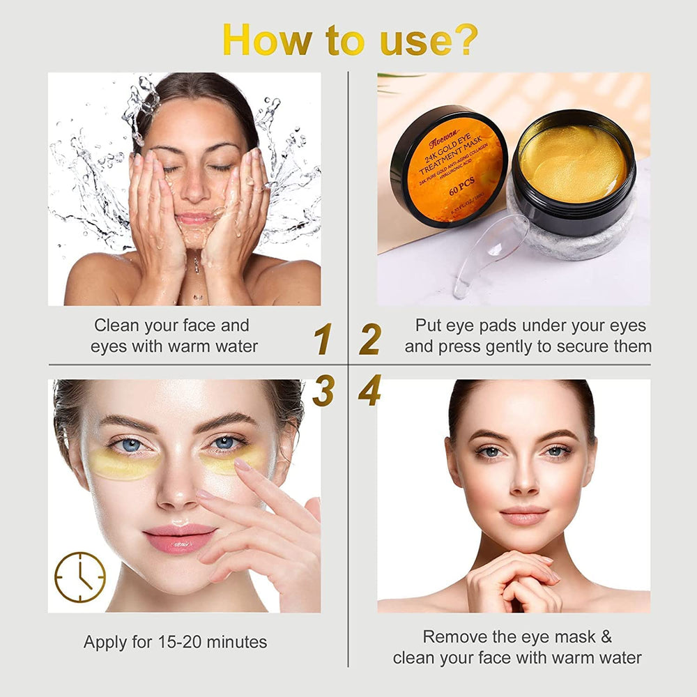 Fivewan application on skin under-eye patches demonstrating convenient regimen.