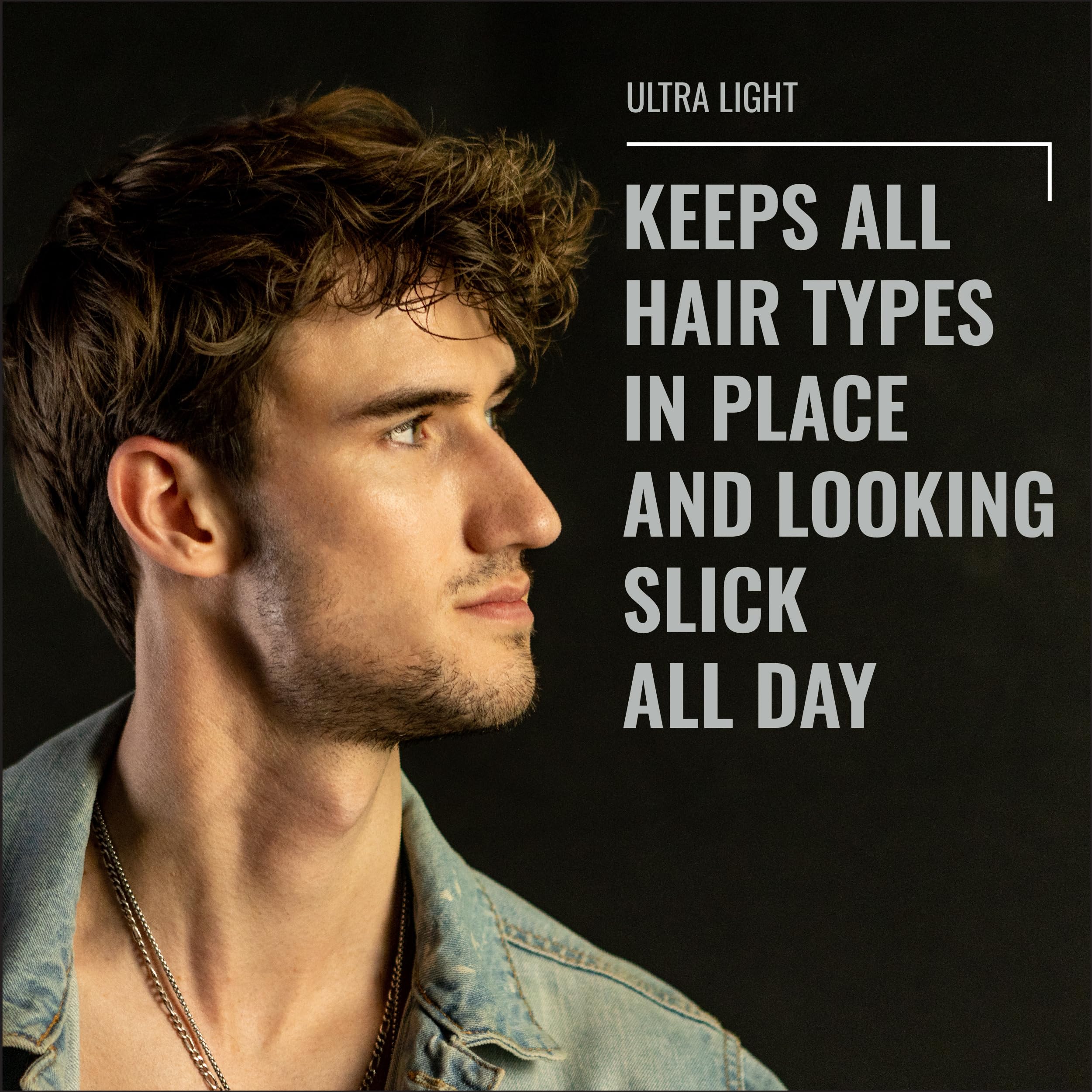 Fix Your Lid Ultra Light Pomade hands applying for a natural, subtle look