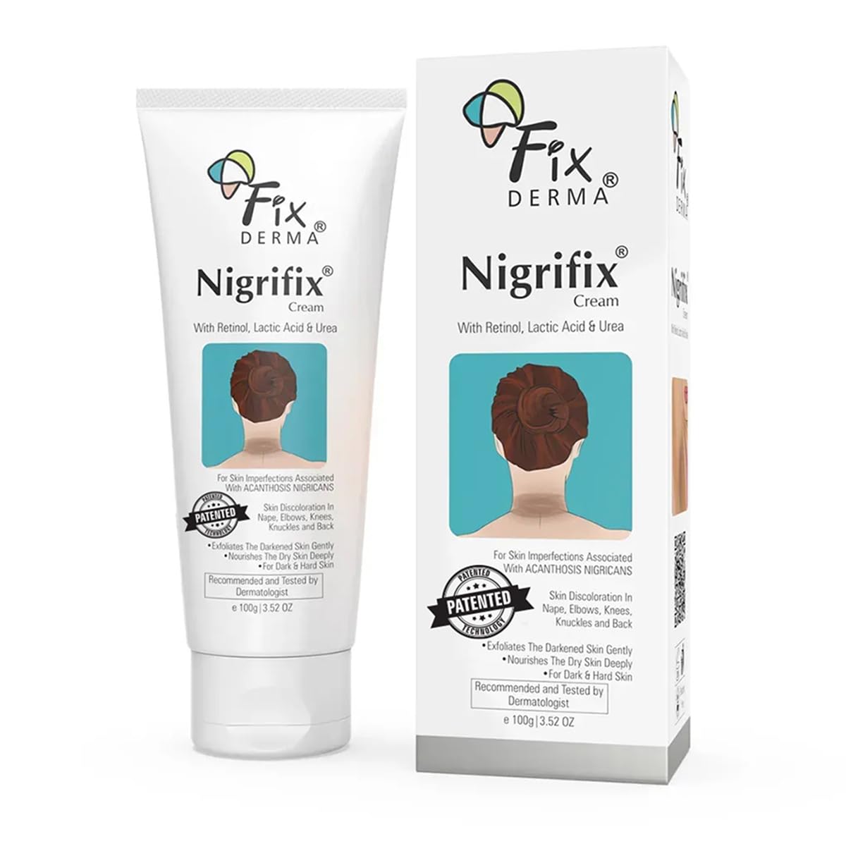FIXDERMA Nigrifix Cream dermatologist-tested label adds credibility
