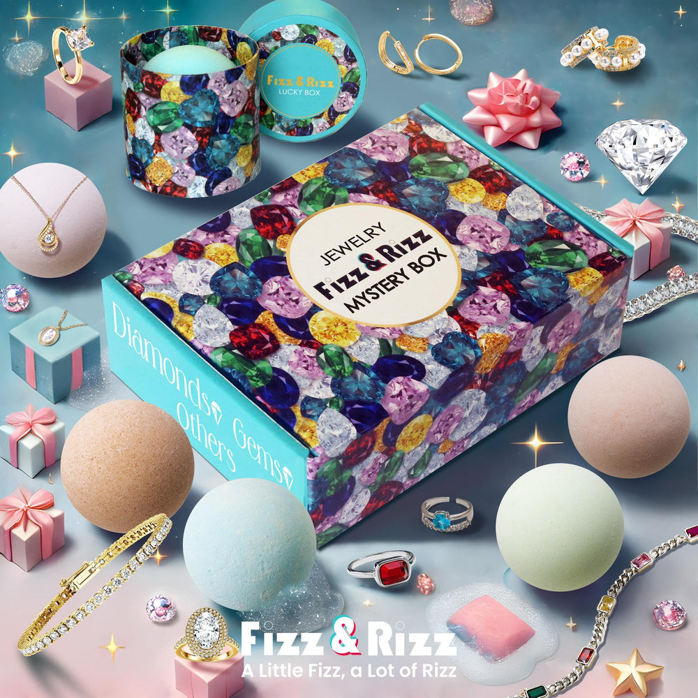 Fizz & Rizz mystery bath bomb earrings reveal to elevate your self-care routine.