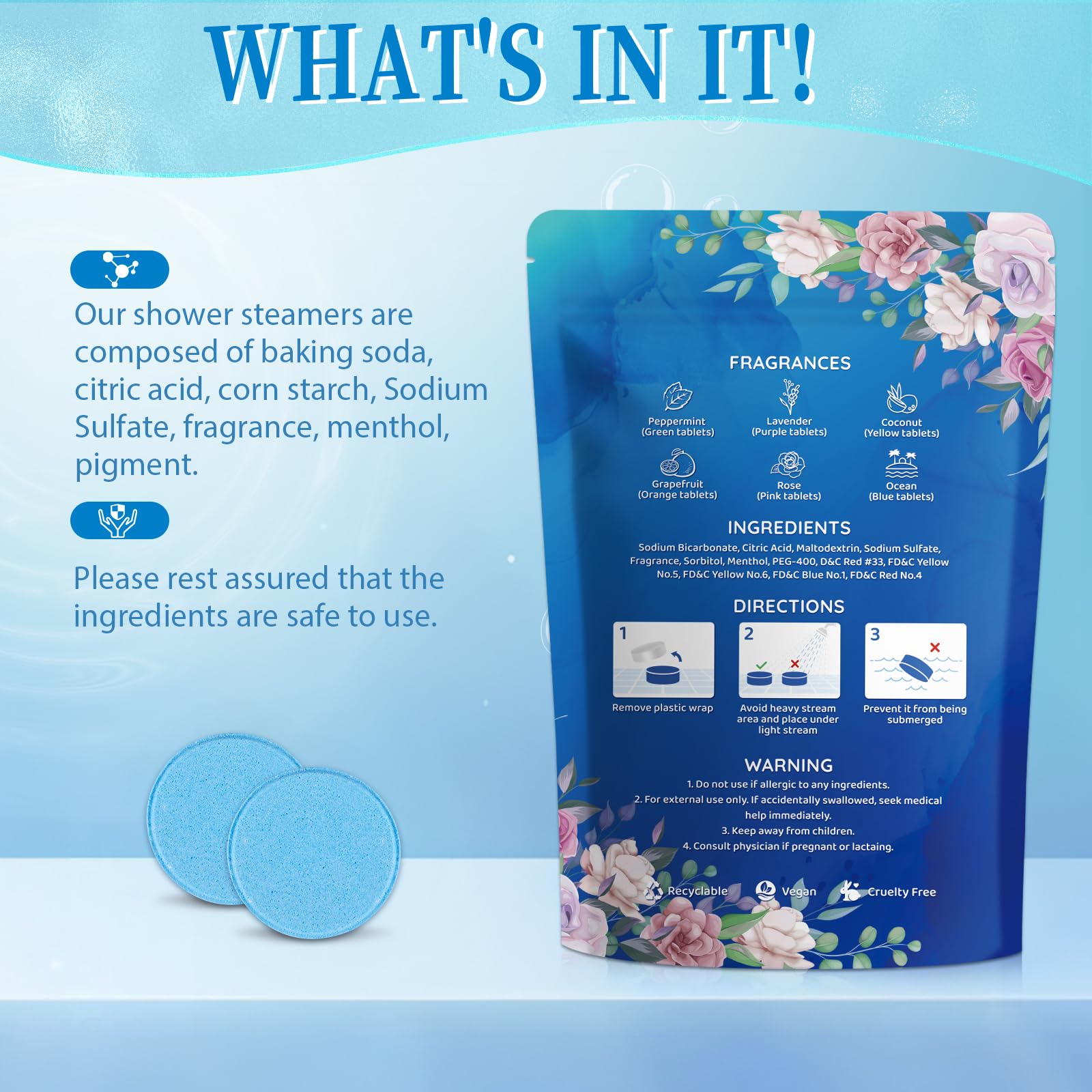 Fizzgarden sea scented steamer in blue wrap for ocean freshness