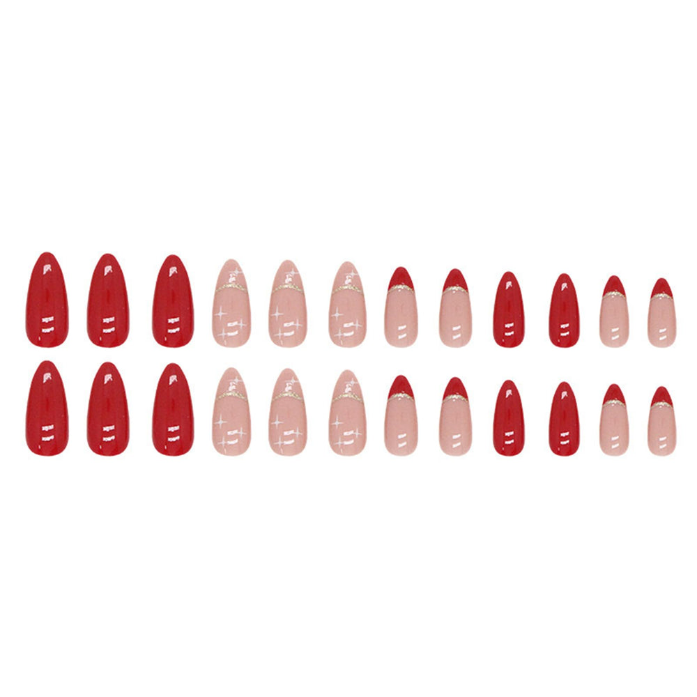 FJSMTOPl press-on nails set in 30 seconds for a quick, reliable fit.