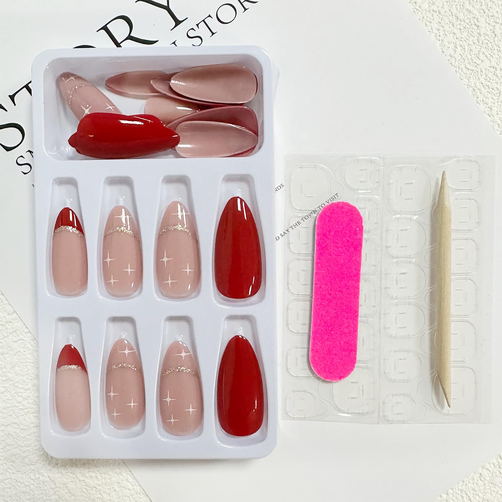 FJSMTOPl almond nails ideal for weddings, proms, and parties.