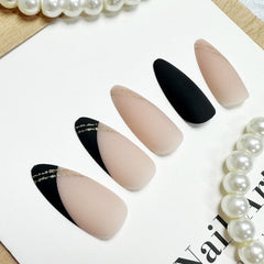 FJSMTOPl Halloween design almond nails ideal for seasonal party glam.