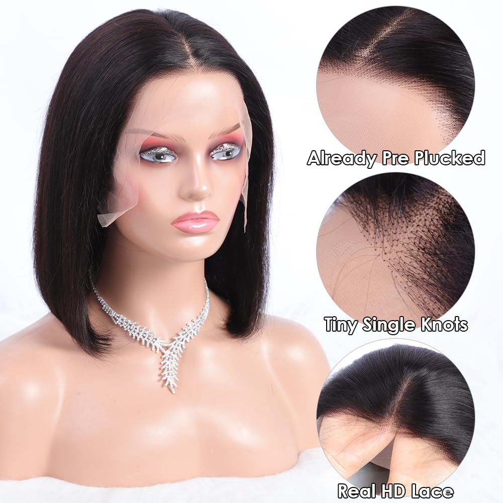 Flady 13x4 frontal lace wig with seamless hairline for versatile parting
