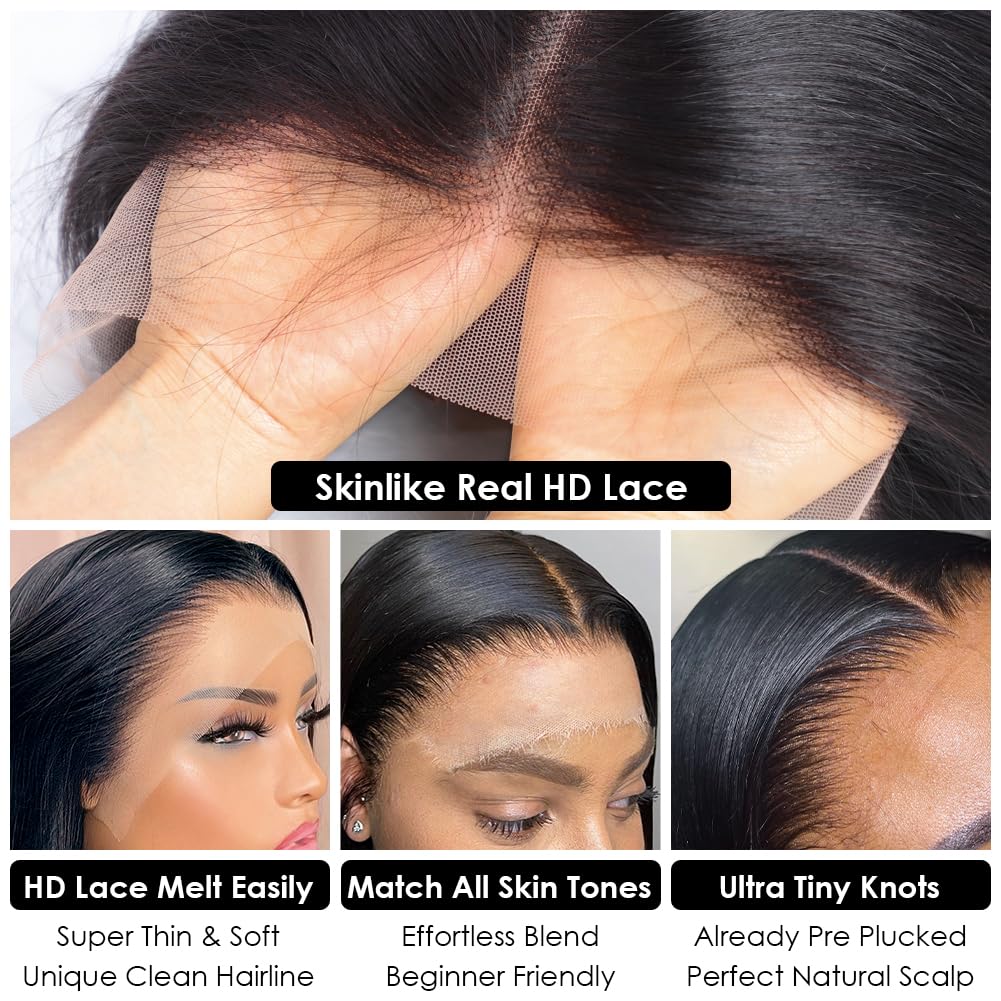 Flady bob wig with baby hairs pre-plucked for quick styling