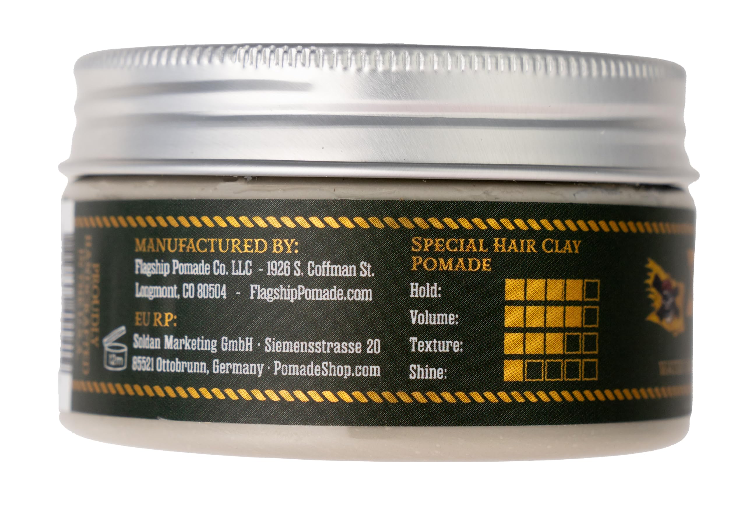 Flagship Pomade scent display highlighting Barbary Incense aroma.