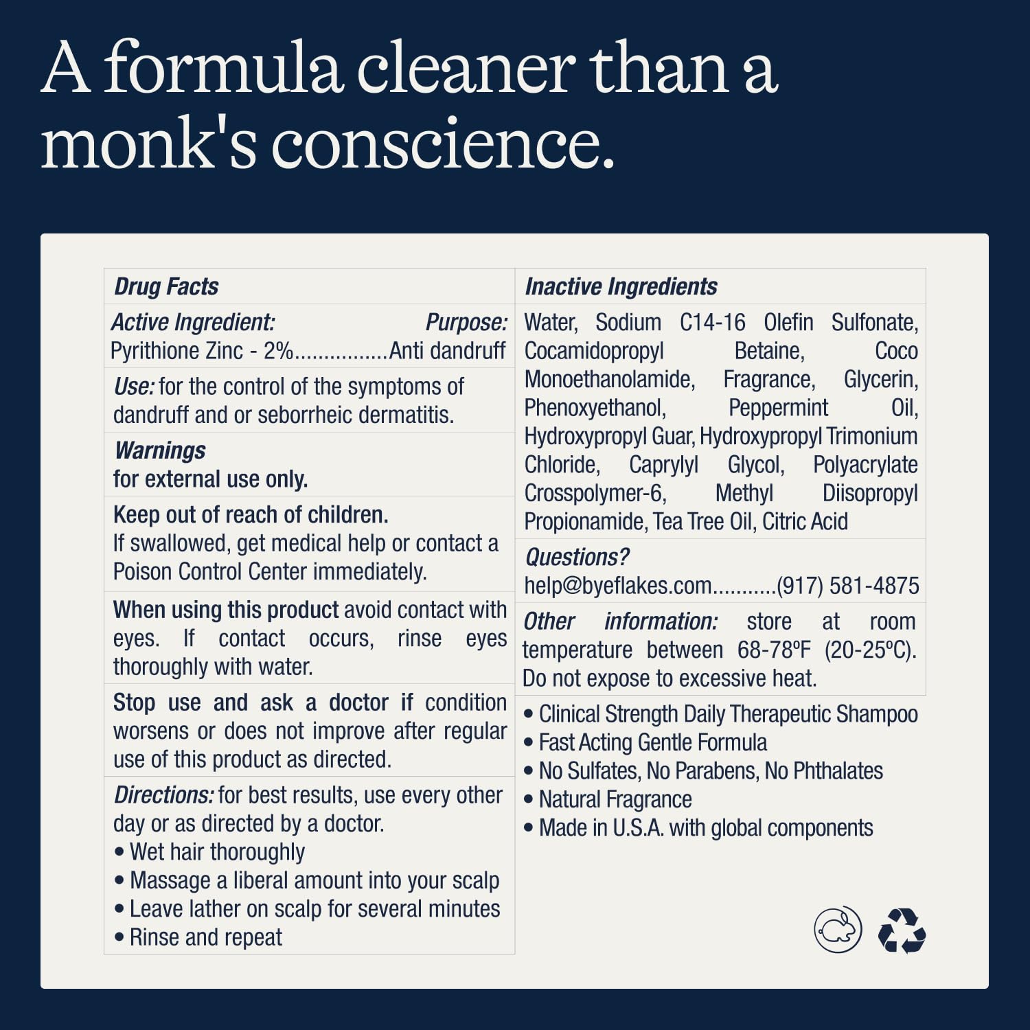 Flakes dual-bottle set on vanity for routine care.