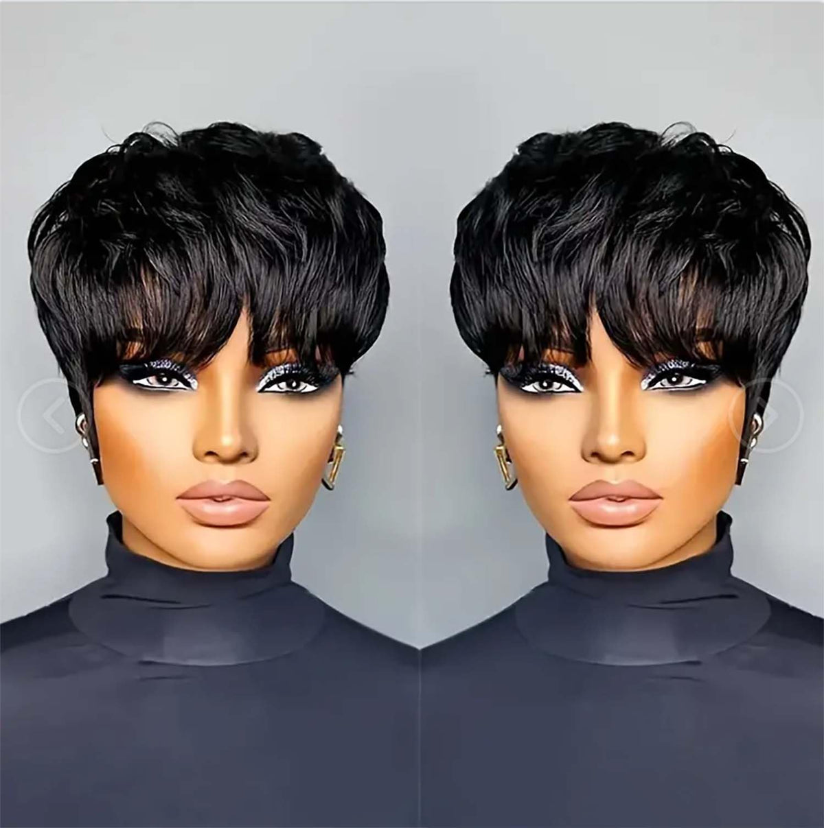 Flandi Pixie Cut Wig front view, natural volume and balanced layers for daily wear.