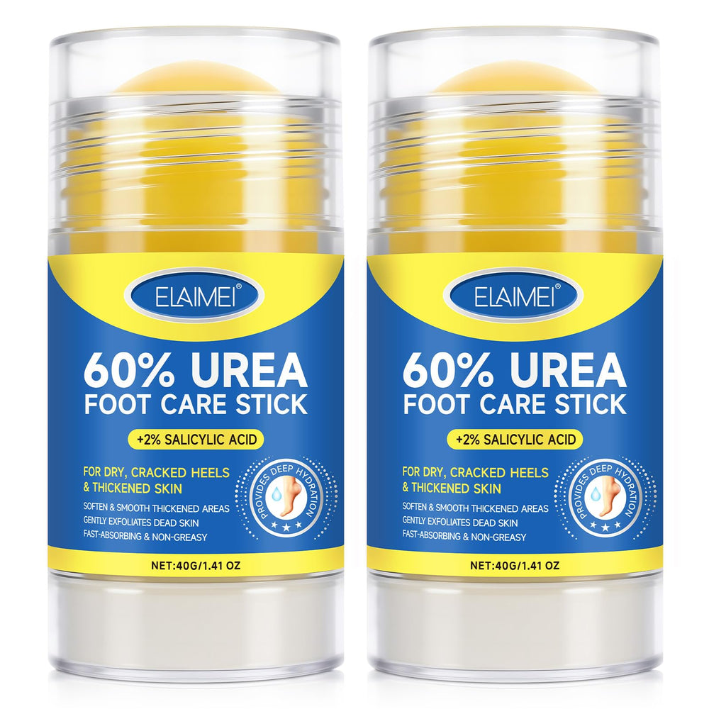 Flasture 60% Urea cream stick on heels for deep moisturization.