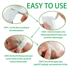 Flatoedu waterproof tattoo wrap seals out moisture while letting skin breathe.