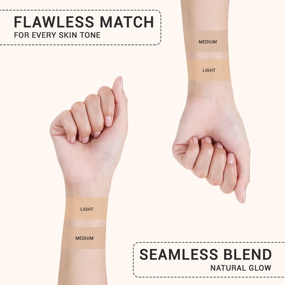 Flawless Radiance Bye Bye Foundation bottle with pump for easy application.