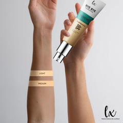 Lx Blend texture swatch demonstrates full coverage that feels lightweight.
