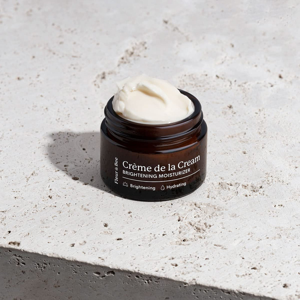 Fleur & Bee Brightening Moisturizer label details highlight vegan, clean ingredients