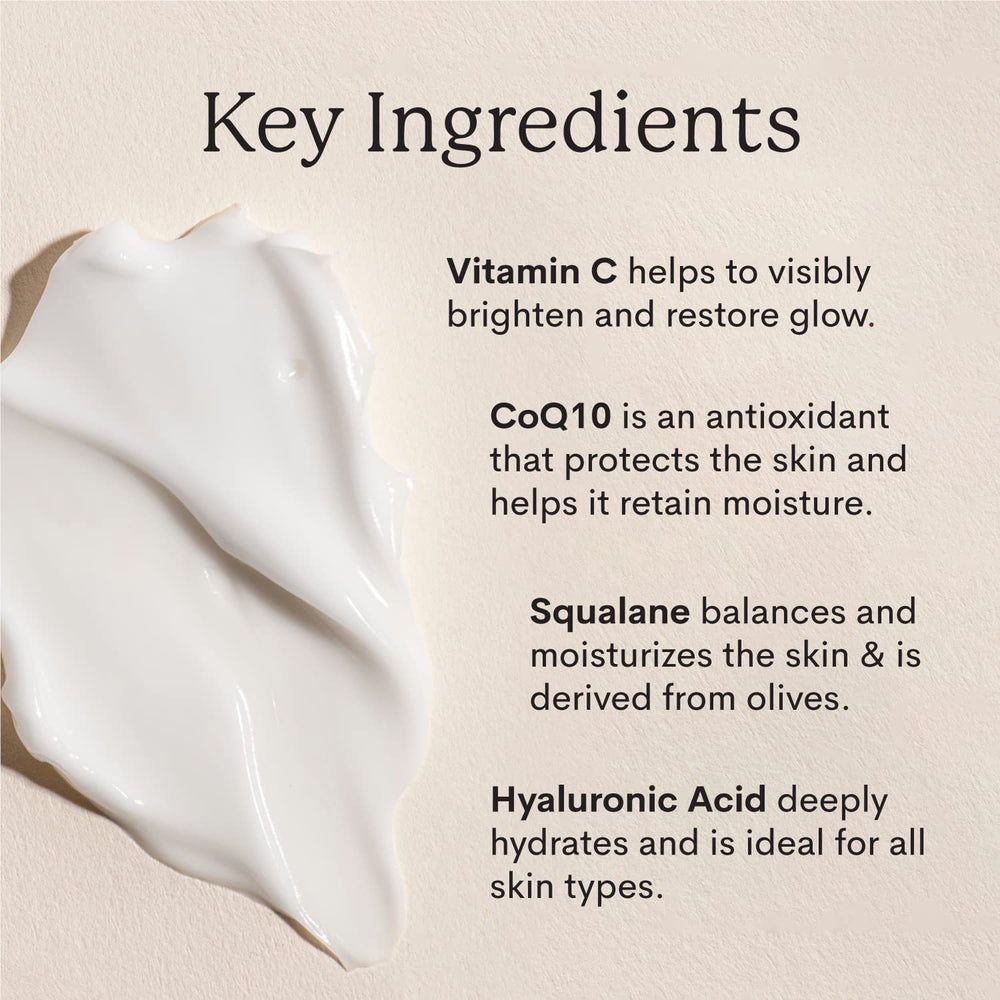 Fleur & Bee Brightening Moisturizer texture swatch demonstrates smooth application