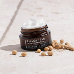 Fleur & Bee eye cream packaging highlighting vegan cruelty-free commitment.