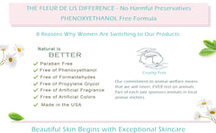 Fleur De Lis Naturals anti-aging cream texture showing smooth non-greasy finish