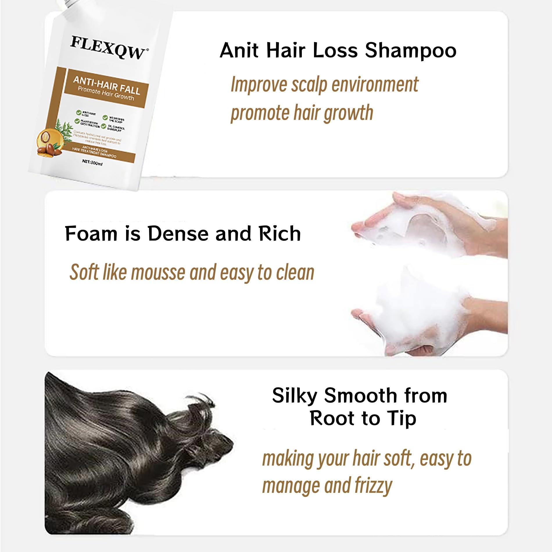FLEXQW saw palmetto and caffeine scene for thinning hair support