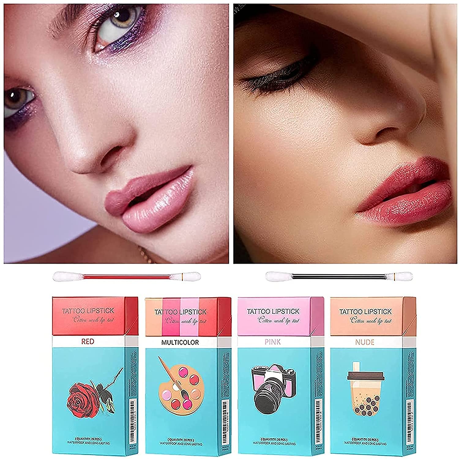 Gift ready FLIPNEX lip color set with bold shades.