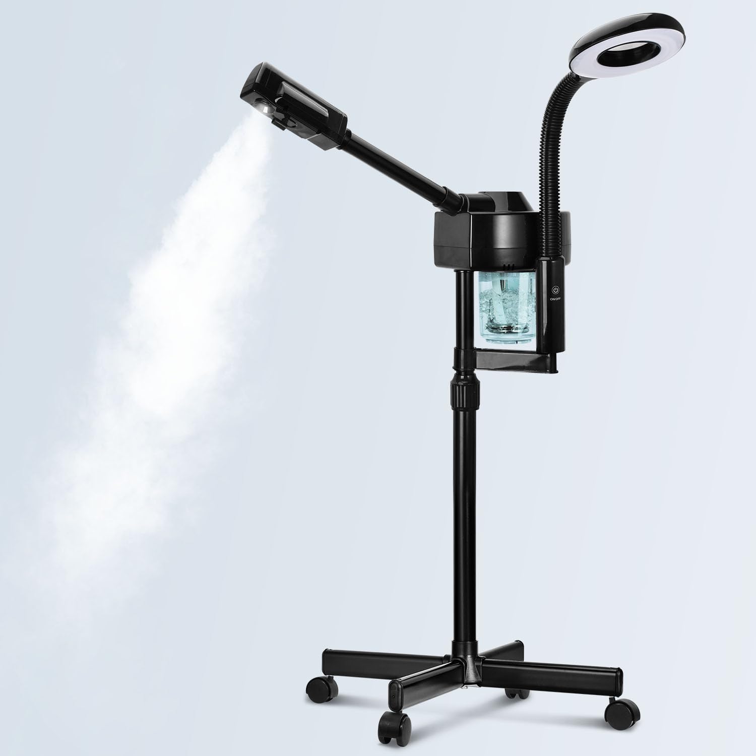 FLOLXNB 2-in-1 facial steamer with focus on pore cleansing and hydration.