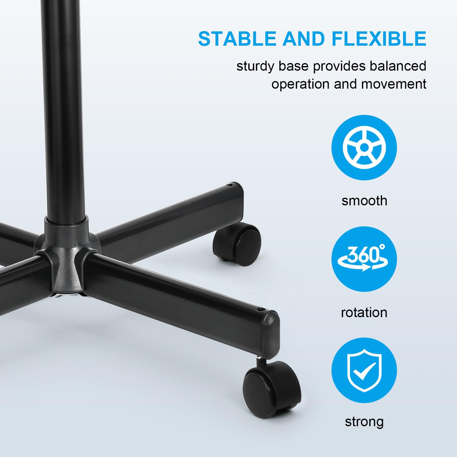 FLOLXNB easy-move wheels and nozzle for smooth room repositioning.