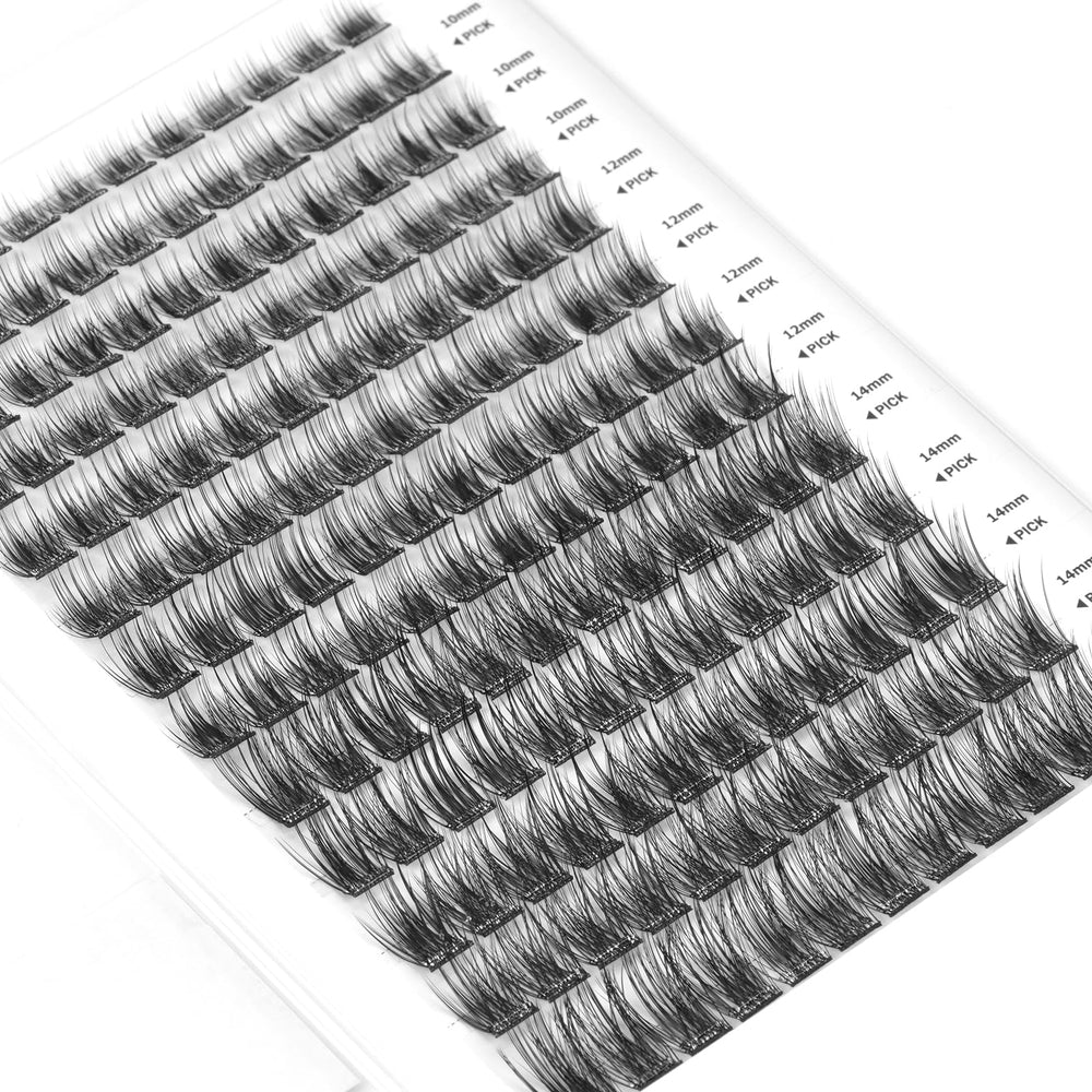 FLOMAZE mixed-length 8-16mm lashes enable cat-eye to natural styles.