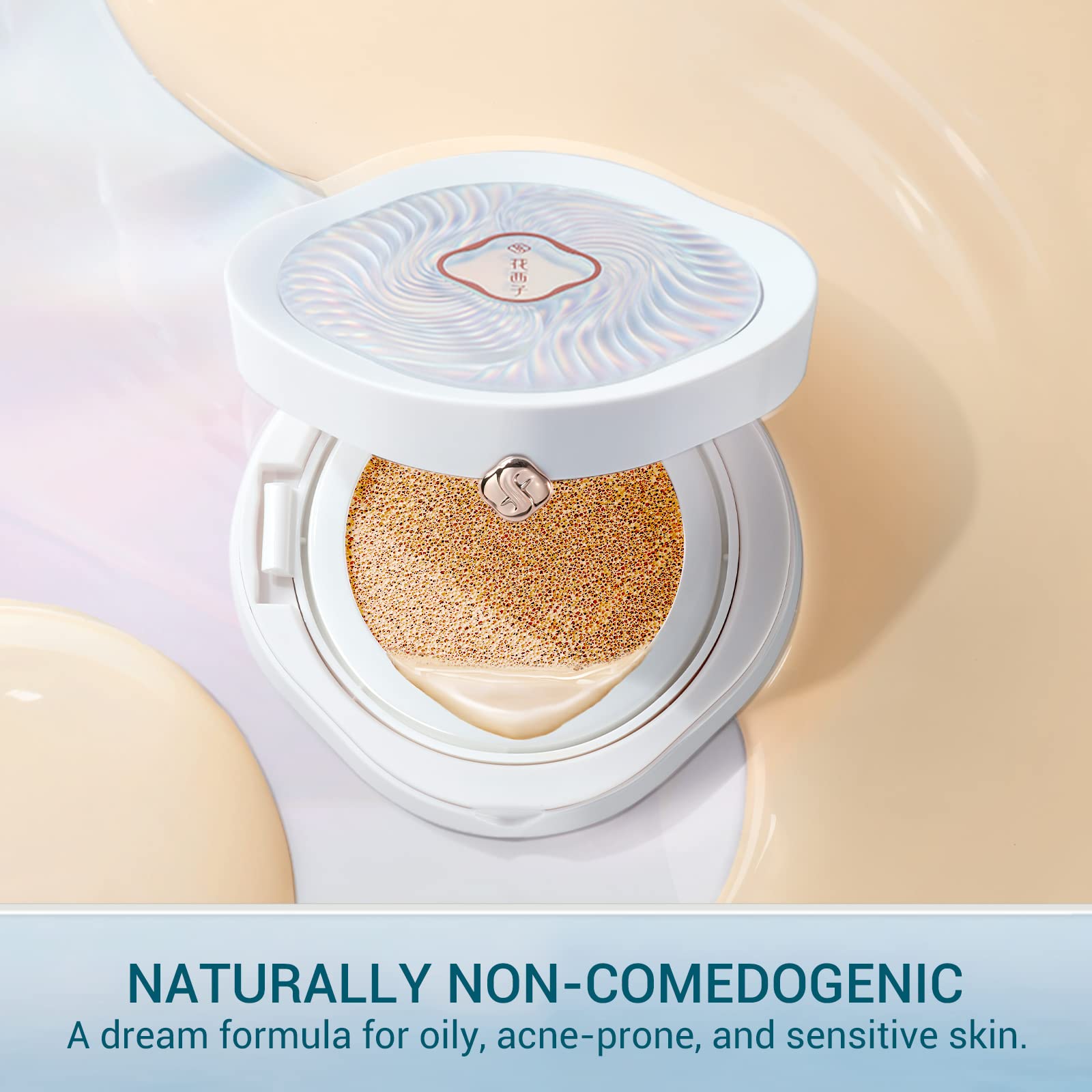 FLORASIS Flawless Jade texture-application demonstrates weightless blending for second-skin look
