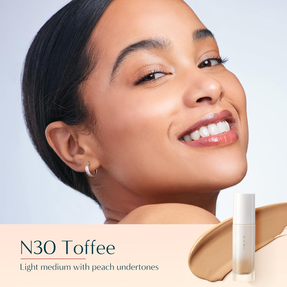 FLORASIS Serum Touch Perfecting texture swirl demonstrates silky, feather-light application