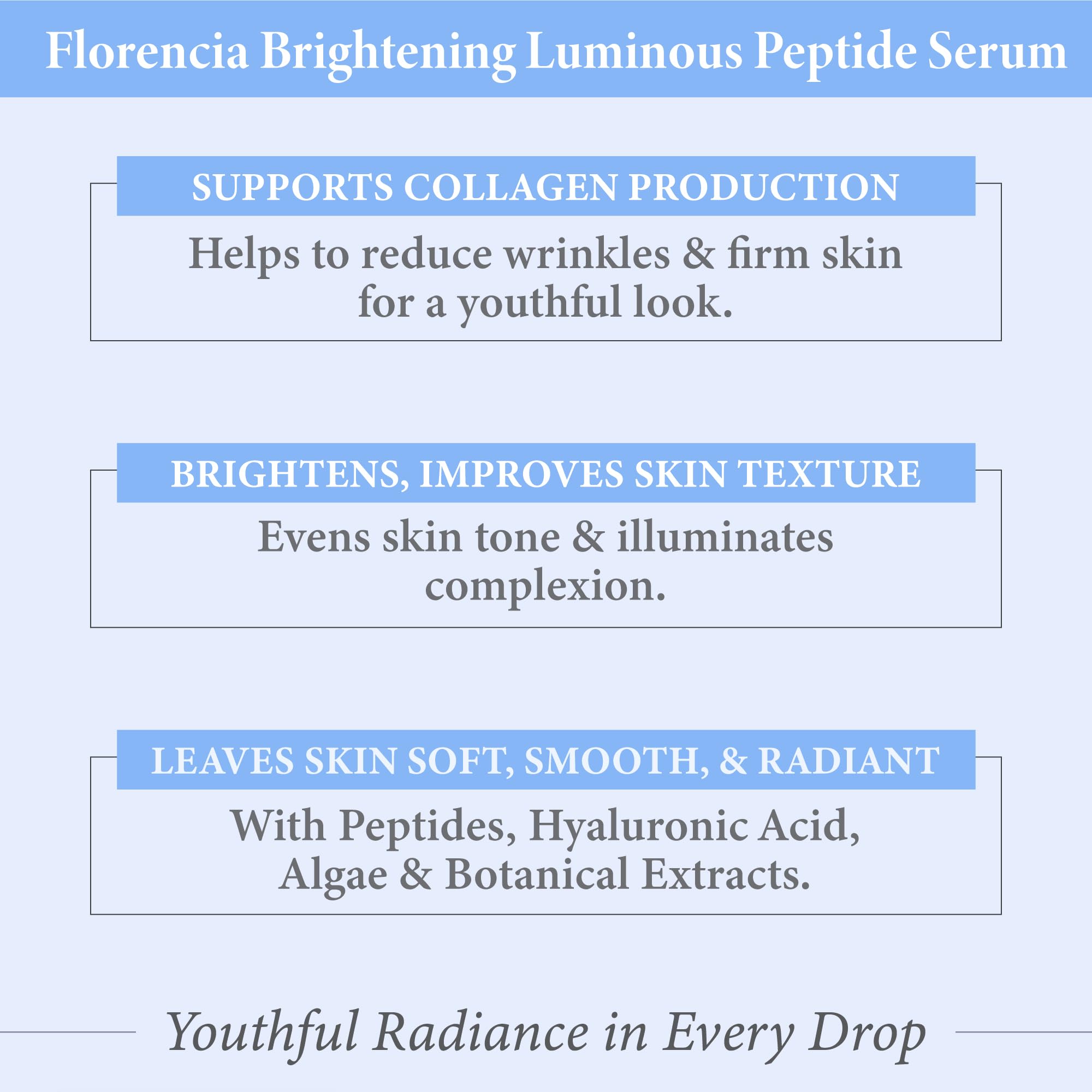Florencia serum on skin close-up highlighting smooth texture and hydration